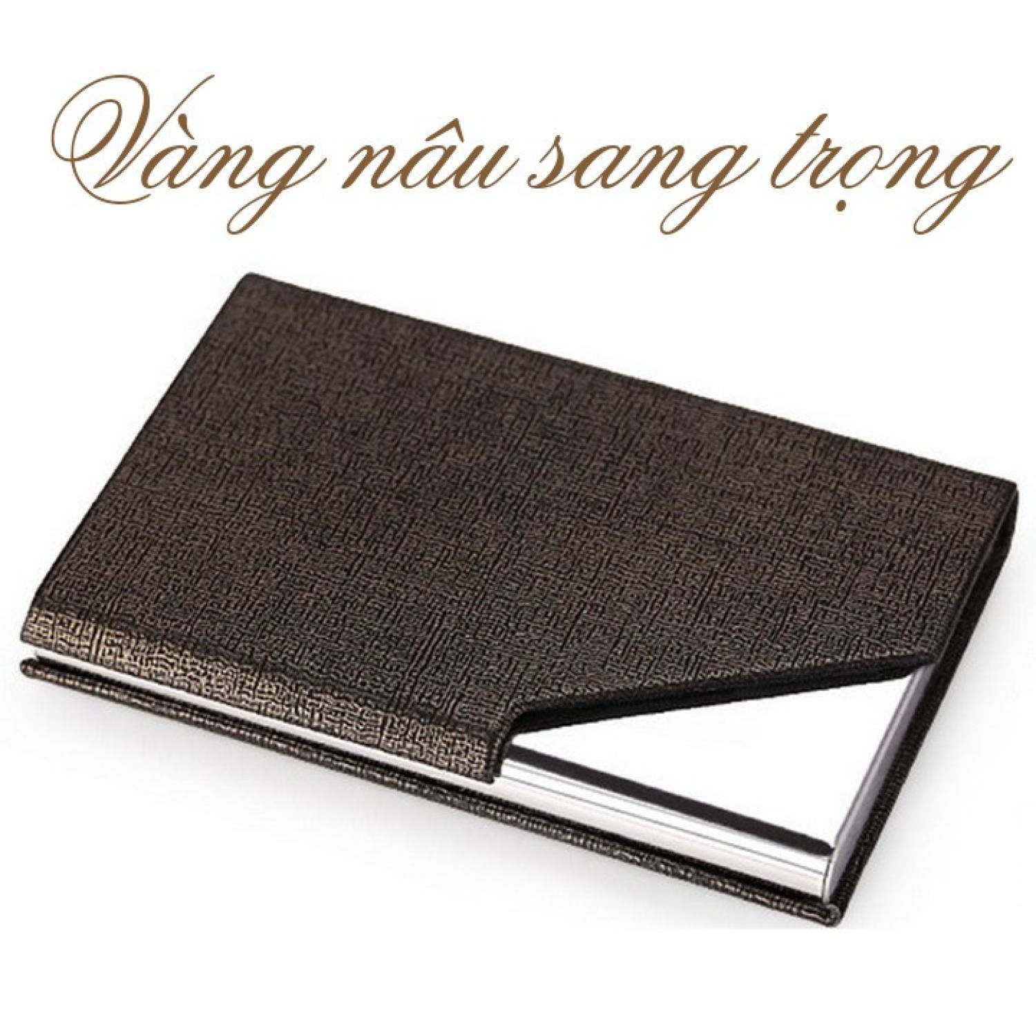 VÍ ĐỰNG NAME CARD CAO CẤP INOX BỌC PU