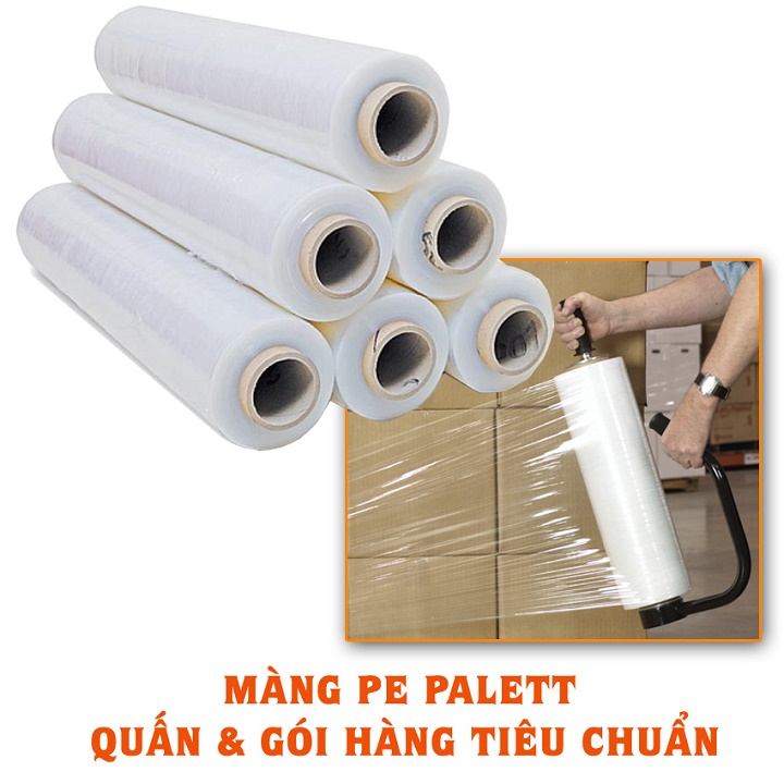 Màng PE quấn hàng (Dài 50cm, 3.2kg, Lõi 300gram)