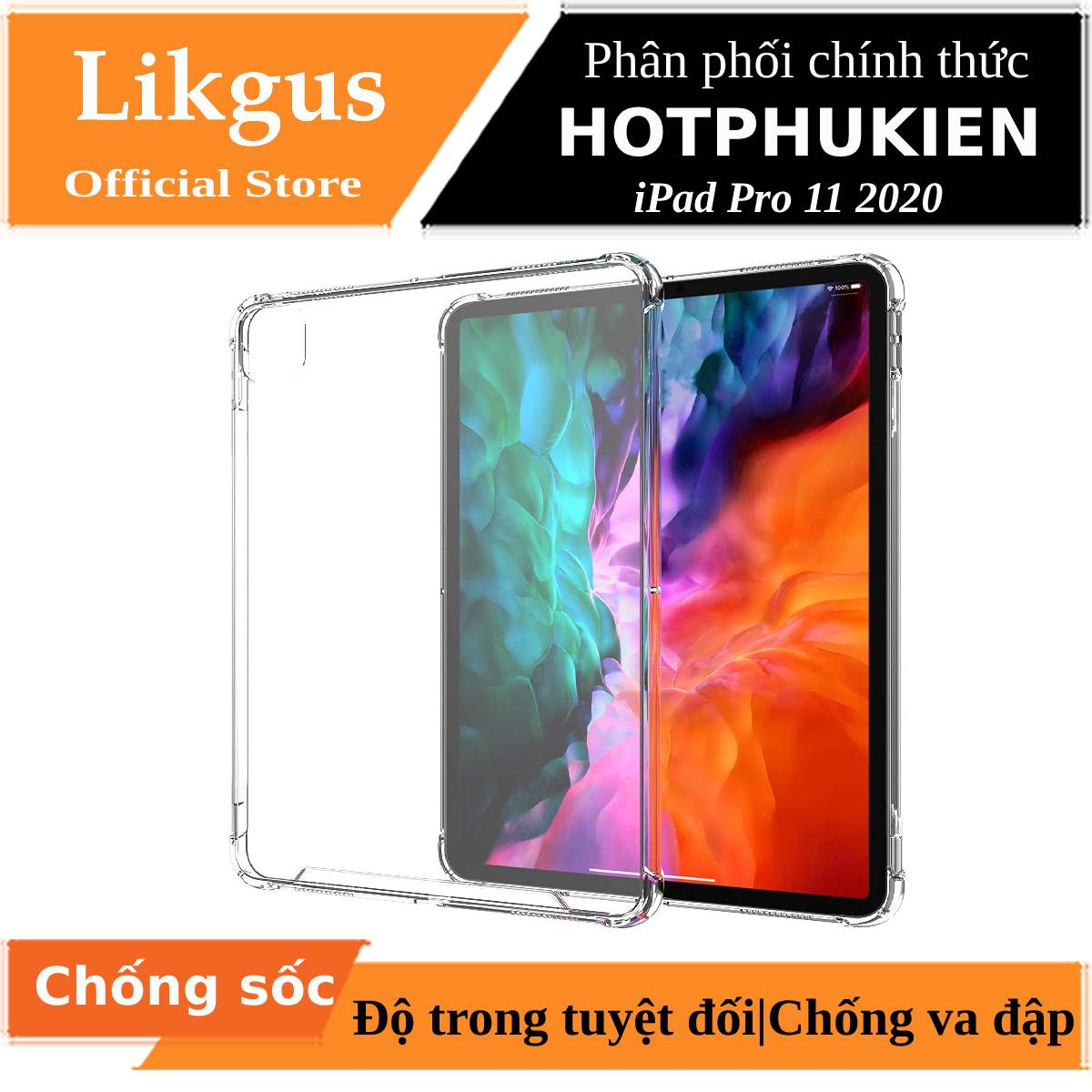 Ốp lưng chống sốc trong suốt siêu mỏng cho iPad Pro 11 2020 hiệu Likgus Crashproof giúp chống chịu mọi va đập - phân phối bởi HotPhuKien