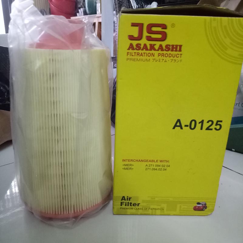 Lọc gió động cơ a0125 js asakashi nhật bản dùng cho mercedes-benz c180, c200, e200, slk200 2007-2014 a2710940204