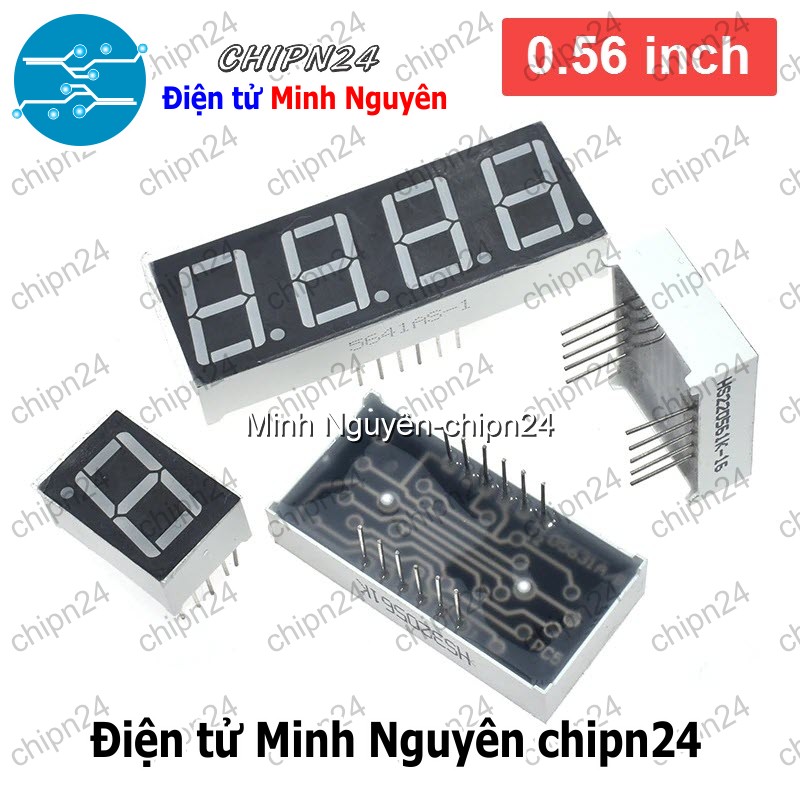 Led 7 Đoạn 0.56 inch Sáng Đỏ (1/2/3/4 Số Âm/Dương chung)- [Chọn Loại] - HHH.00198