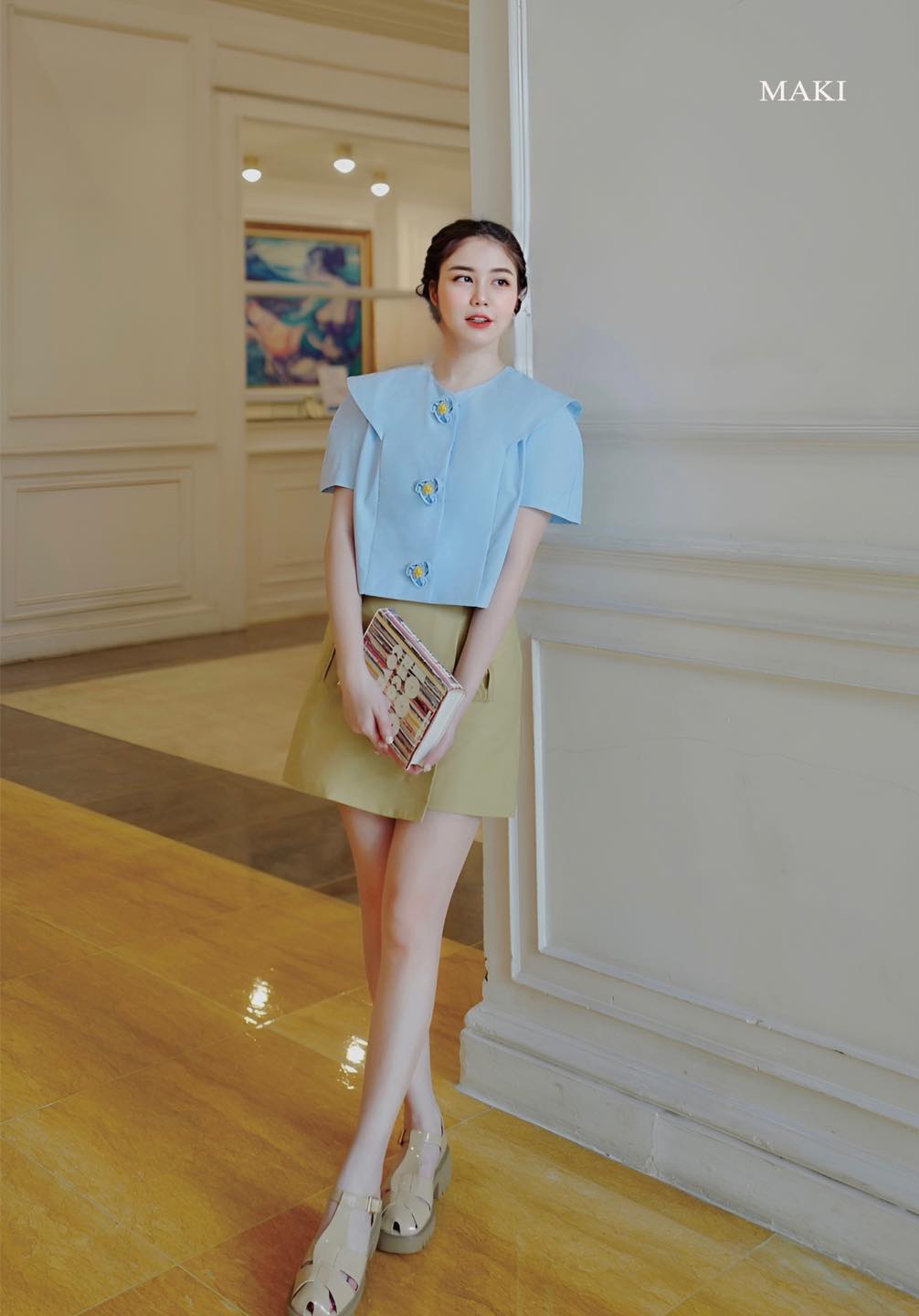 MAKI - Elain Shorts - Quần váy nâu