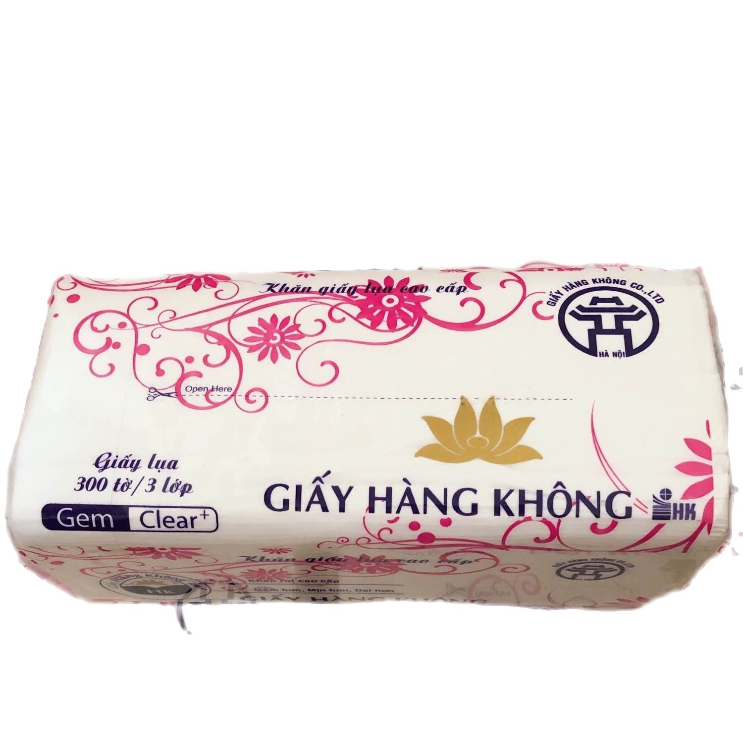 COMBO 6 GÓI RÚT LỤA HK 300 TỜ 3 LỚP MỀM MỊN - GIẤY RÚT TRẮNG