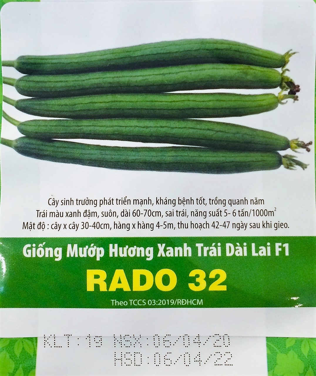 [HCM]Hạt giống Mướp Hương Xanh Trái Dài gói 1 gram