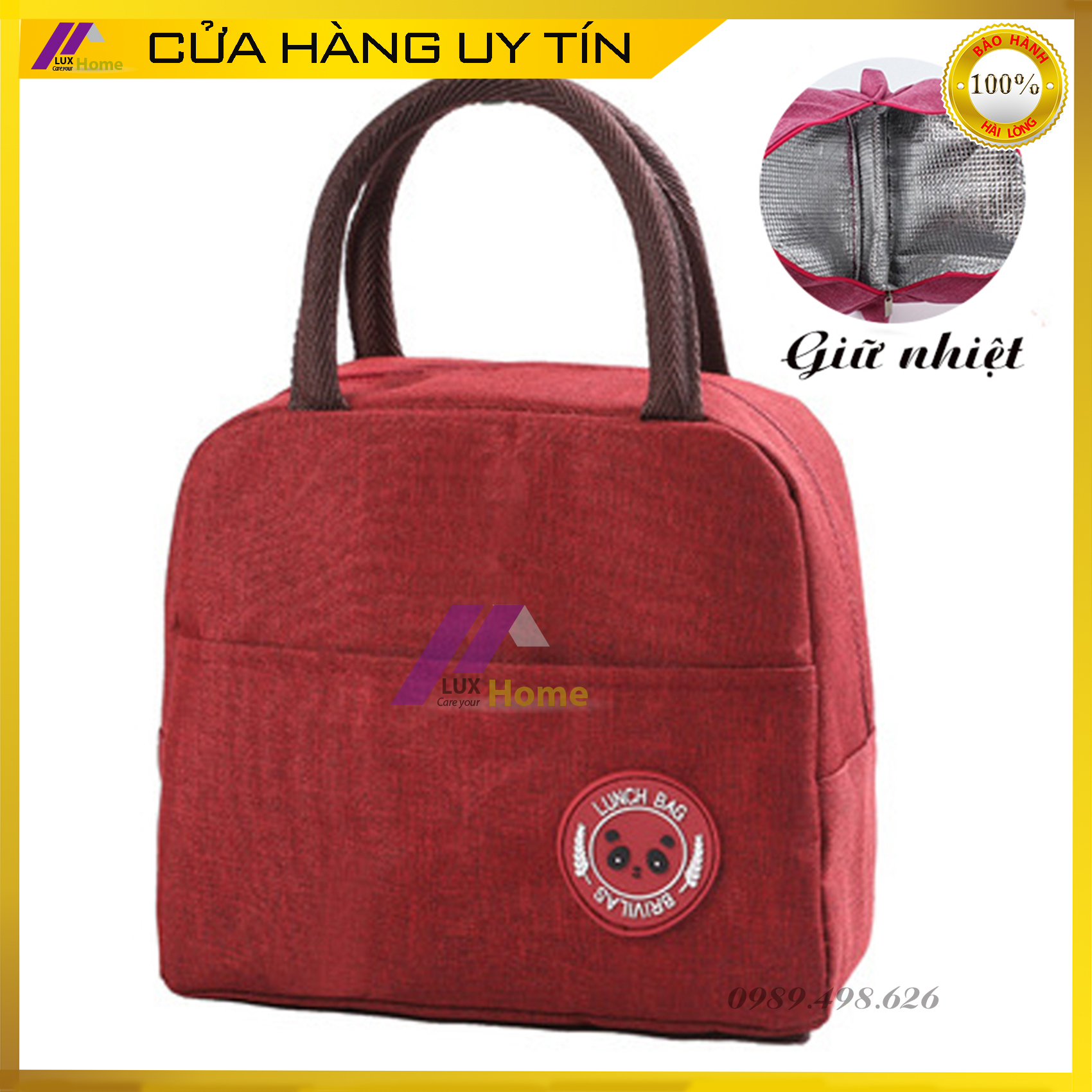 Túi giữ nhiệt đựng hộp cơm, chống thấm nước