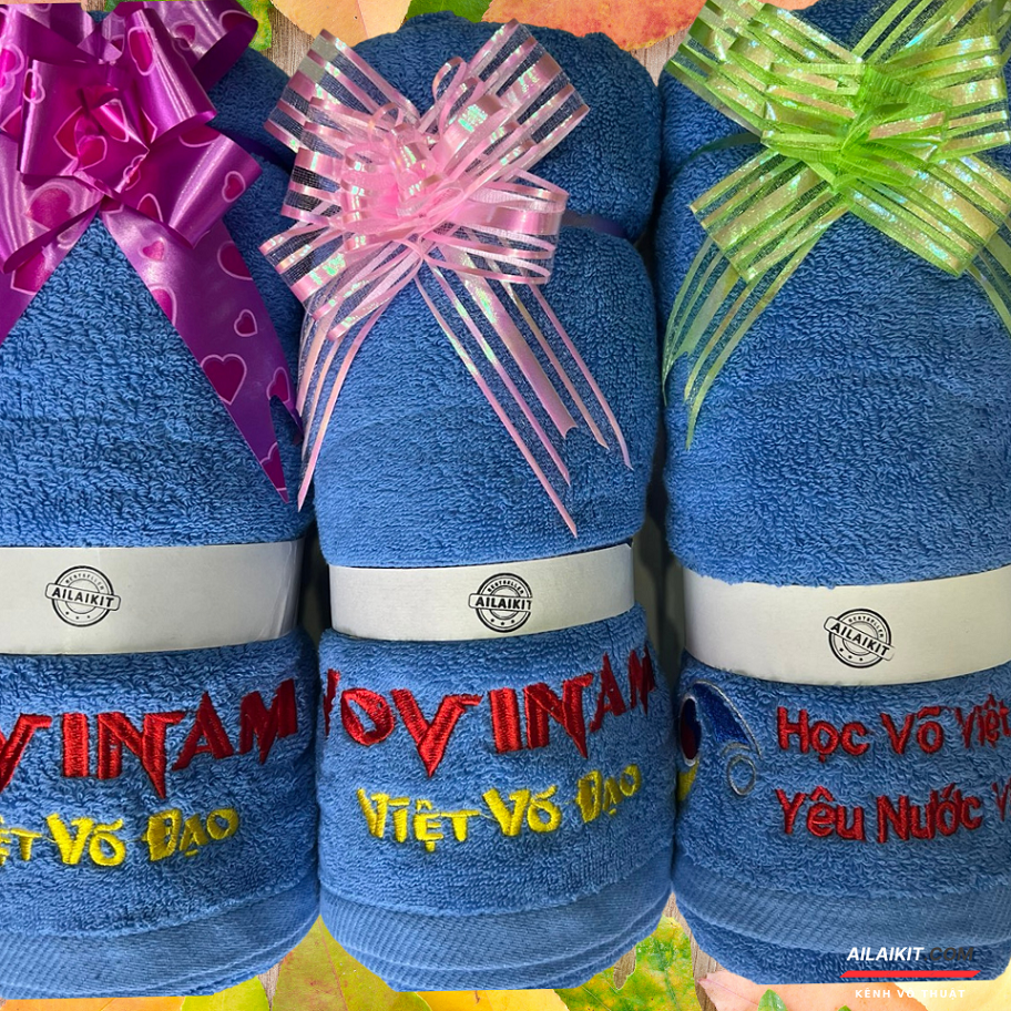 [HCM] {Khăn Vovinam Khăn mặt Khăn Tắm Cotton}  Cao Cấp Lưu Niệm Vovinam Ailaikit