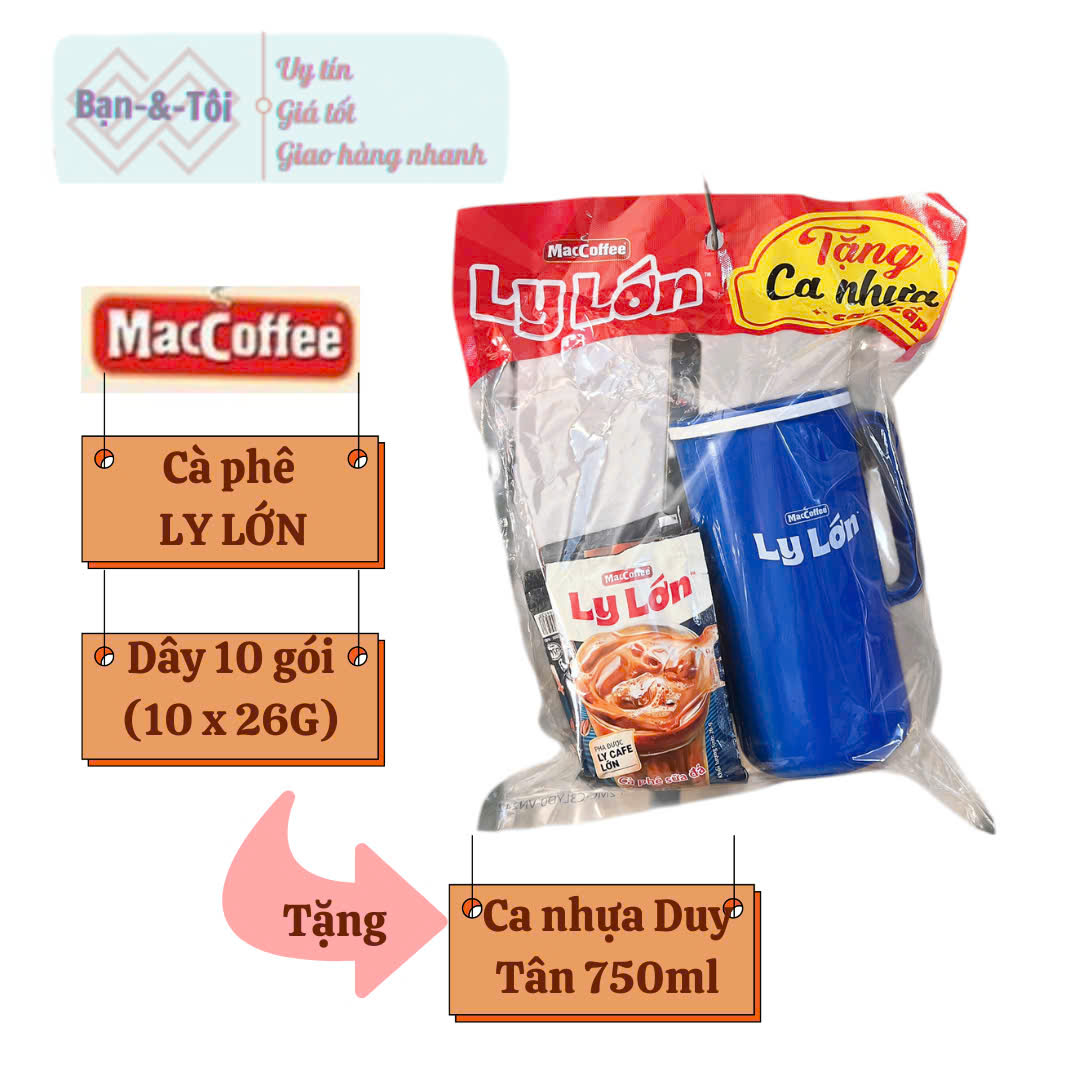 Cà phê MacCoffee LY LỚN (10 gói x 26G)