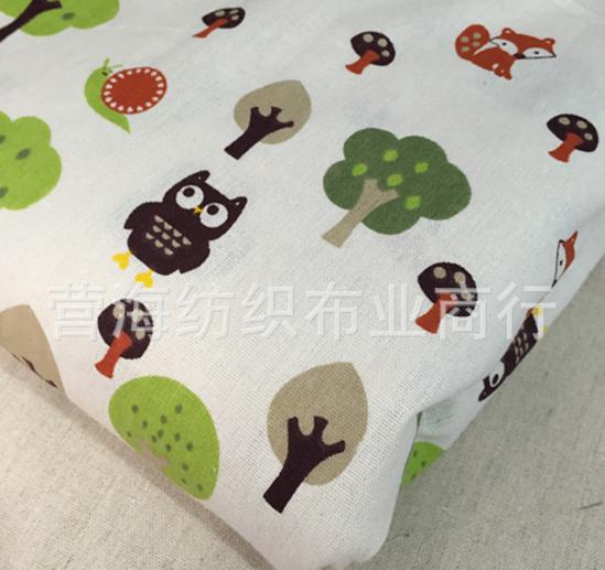 [HCM]Vải bố họa tiết vườn cây xanh