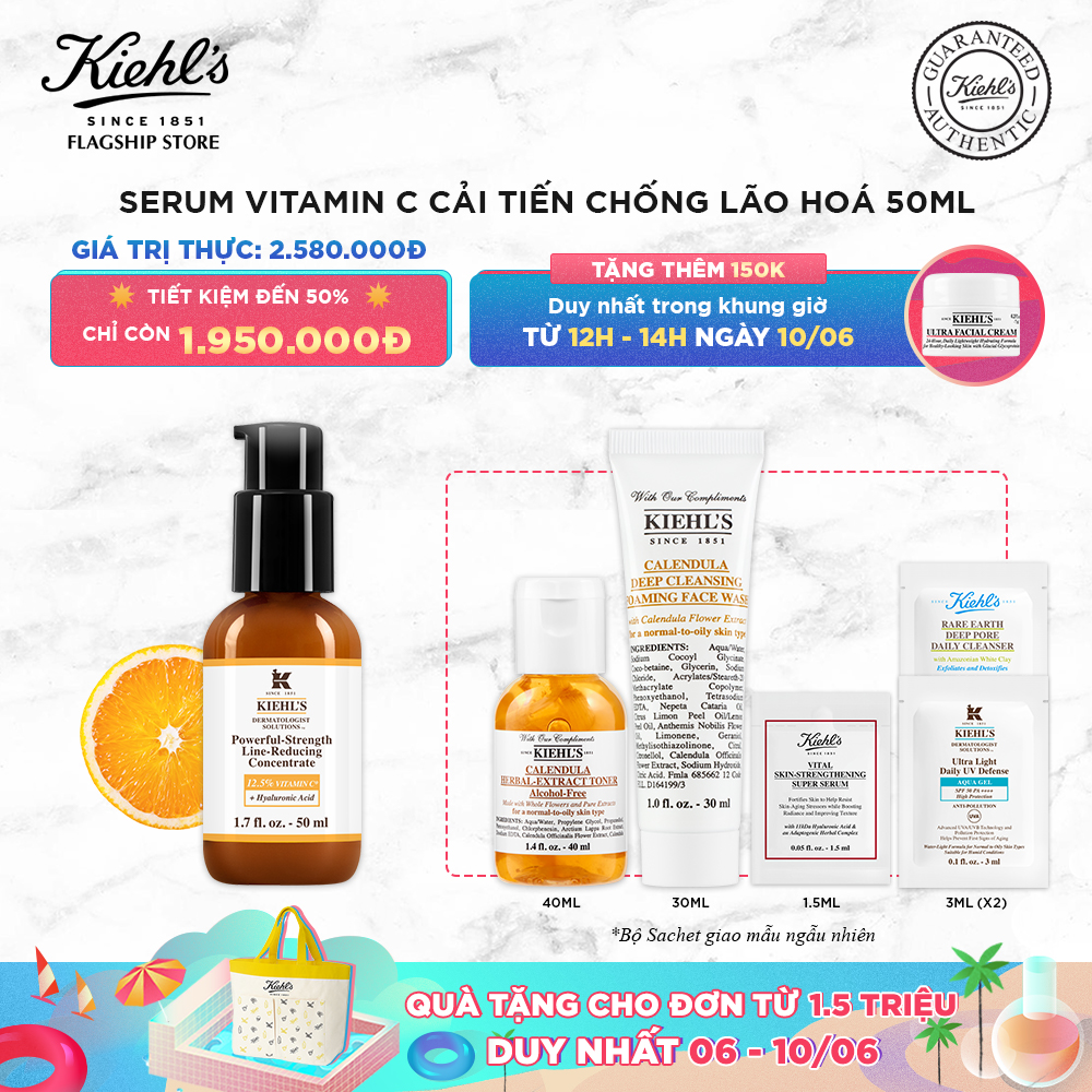 Dưỡng Chất (Serum) Vitamin C Powerful-Strength Line-Reducing Concentrate Kiehl's 50ml