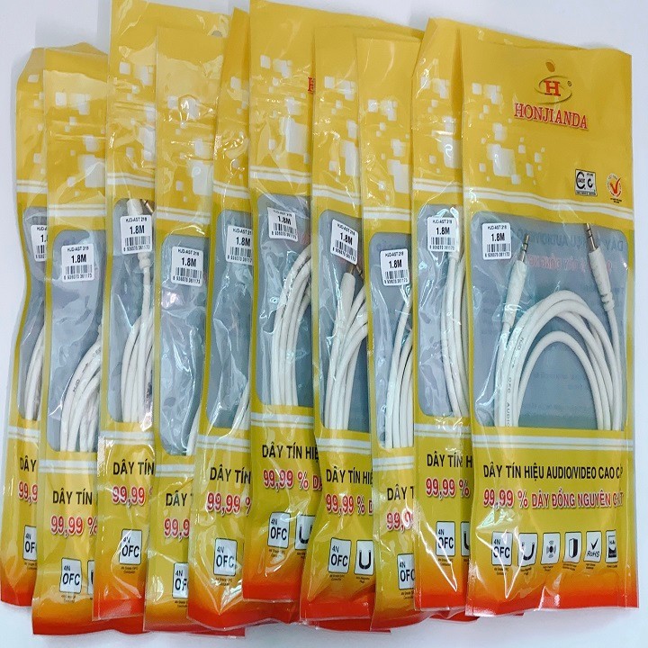 DÂY 2 ĐẦU 3.5ly 1,8 mét  ĐỒNG NGUYÊN CHẤT