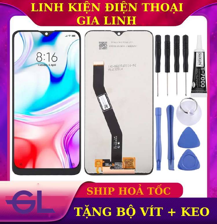 Màn hình xiaomi redmi note 8 /8a tặng keo + bộ vít 9 món