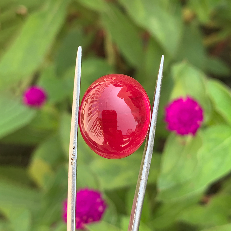 Đá ruby tự nhiên 100% KHAI TUYEN đã kiểm định GS001