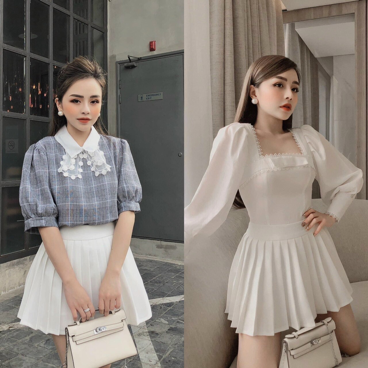 [ẢNH THẬT],Chân Váy Dập Li Ngắn,Chân váy hàn quốc,LY STORE
