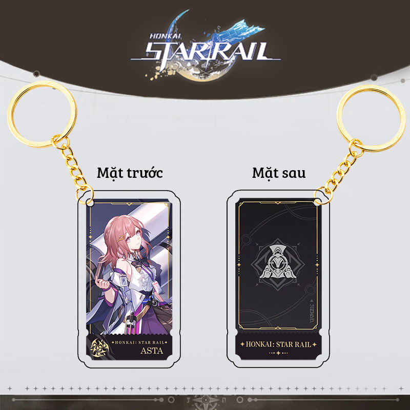 [29 mẫu] Móc khóa mica game Honkai: Star Rail - Mẫu 2 (Loại cao cấp - Hình in ép giữa 2 mặt mica) [T69 Shop]