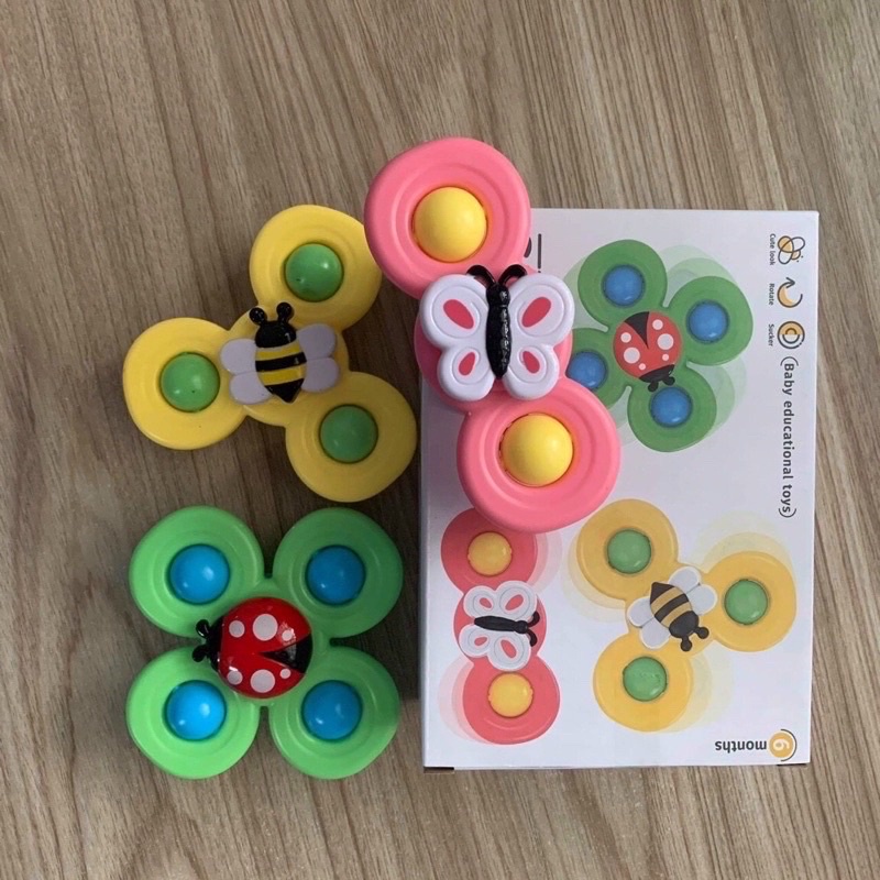 (HÀNG LOẠI 1 TO ĐẸP) Set 3 con quay chong chóng dán tường cho bé