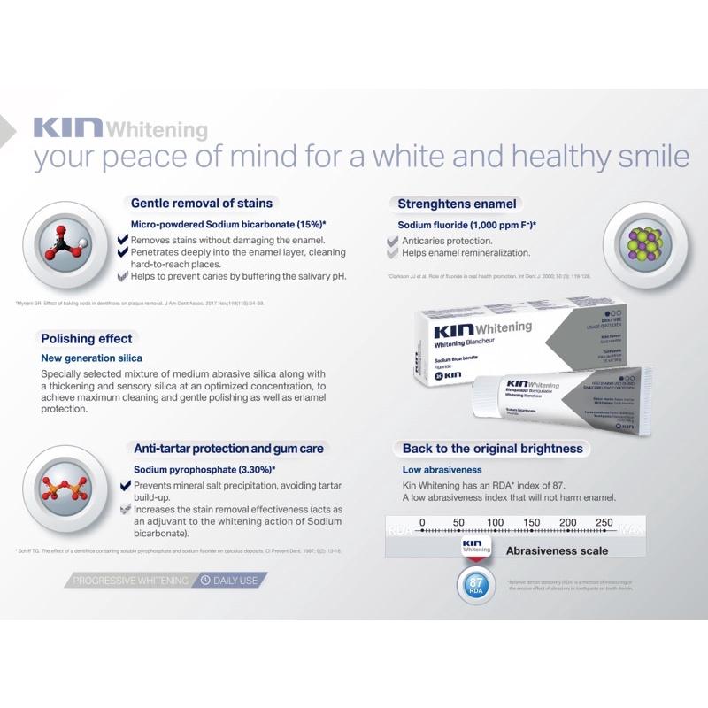 Kem đánh răng KIN whitening làm trắng răng 75ml