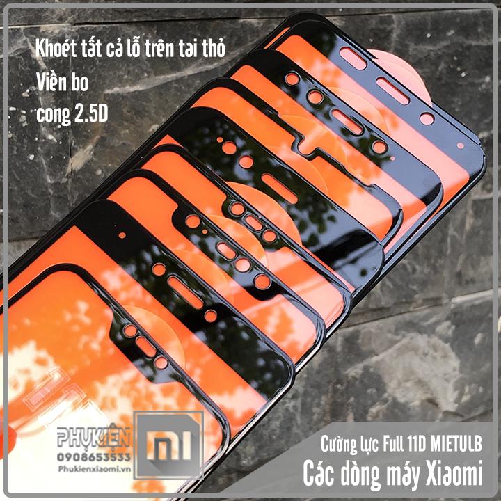 Kính cường lực 11D cho các dòng máy Xiaomi Redmi Note 9S / Note 9 Pro / Note 8 / Note 8 Pro / Redmi 7 / Redmi Note 7 /  Note 6 Pro / Note 5 Pro / Redmi K20 / Redmi 6 Pro / Poco F1  Full viền Đen MIETUBL