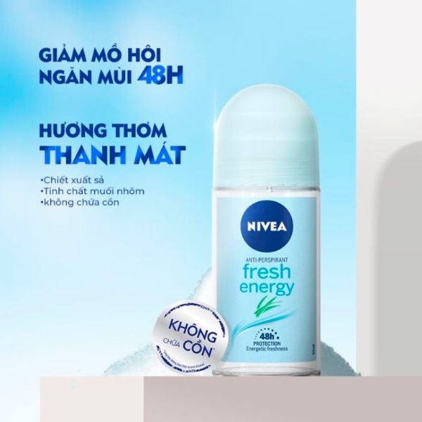 Lăn khử mùi cho nữ tươi mát nivea energy fresh 50ml