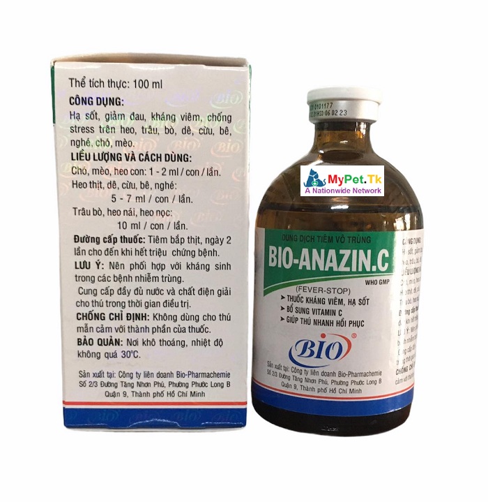 Bio Anazin Vitamin C 100ML - giảm đau, hạ sốt, tăng cường sức đề kháng