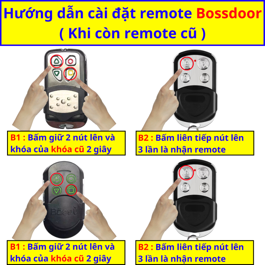 Chìa khóa Remote Cửa Cuốn Bosdoor 5