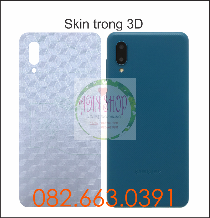 [HCM]Miếng dán mặt lưng skin carbon Samsung A02