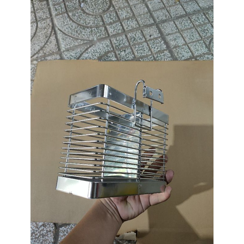 [HCM]Ống Đựng Đũa Muỗng Vuông Inox 304