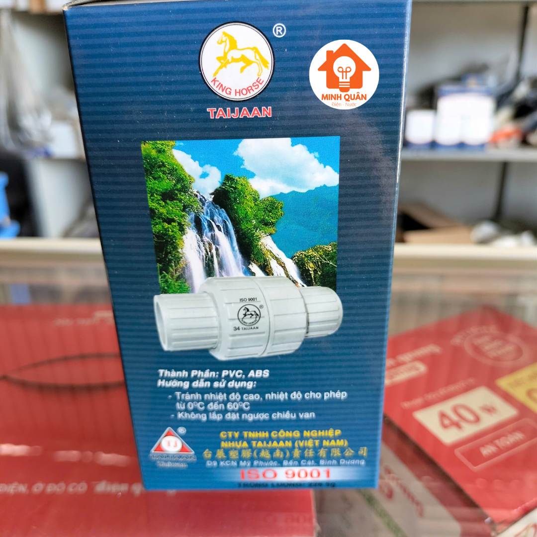 Luppe 1 chiều, van 1 chiều lò xo phi 27mm, phi 34mm TAIJAAN