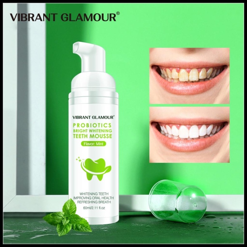 Mousse Tẩy Trắng Răng Khử Mùi Hôi Miệng Làm Sạch Răng Sịt Thơm Miệng Vibrant Glamour Whitening Teeth Oral Treatment