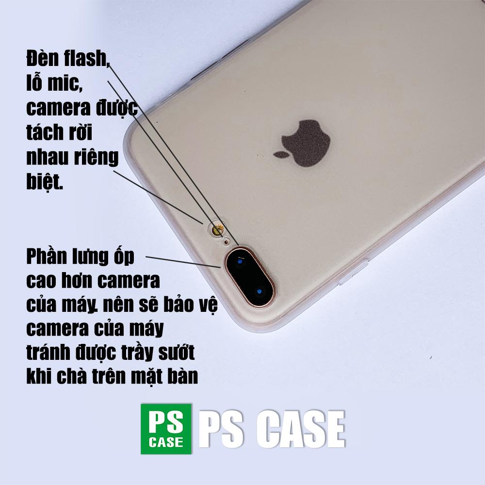 Ốp lưng viền dẻo trong sần nhám iPhone 7 PLUS - iPhone 8 Plus - PS CASE phân phối