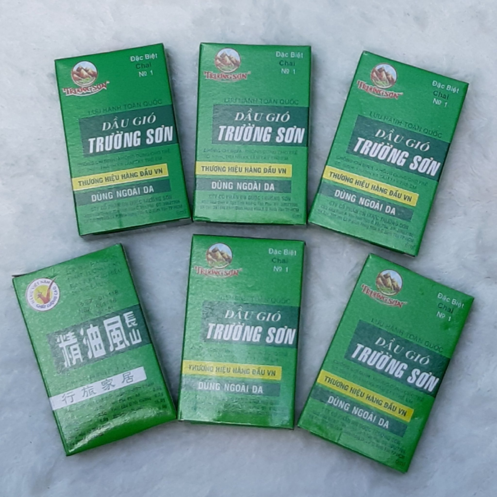 Dầu gió Trường Sơn 6ml cảm cúm, nhức đầu, sổ mũi, say tàu xe muỗi chích, kiến cắn, buồn nôn, đau bụng, nhức mỏi