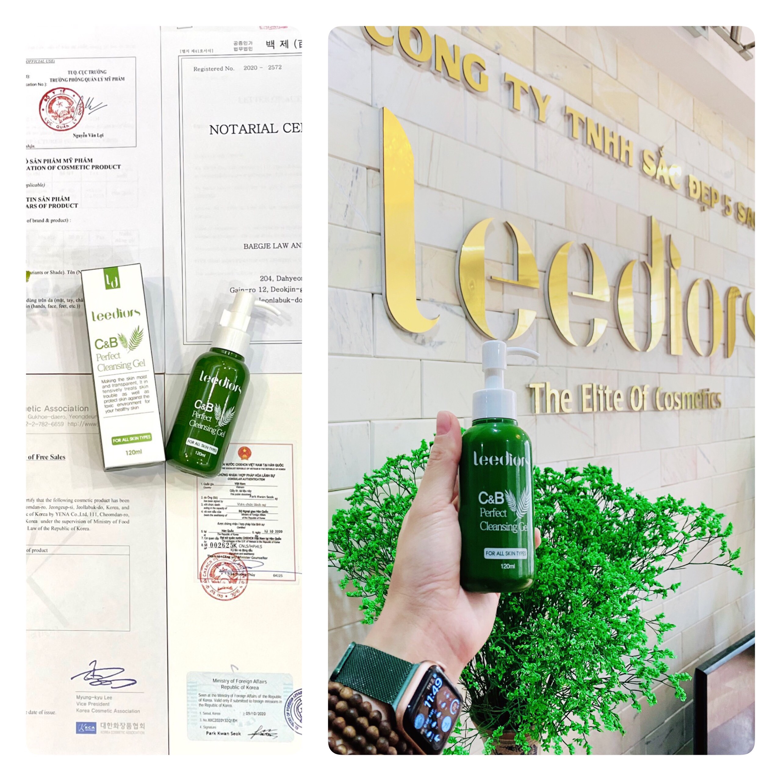 Sữa rửa mặt Leediors C&B Perfect Cleansing Gel
