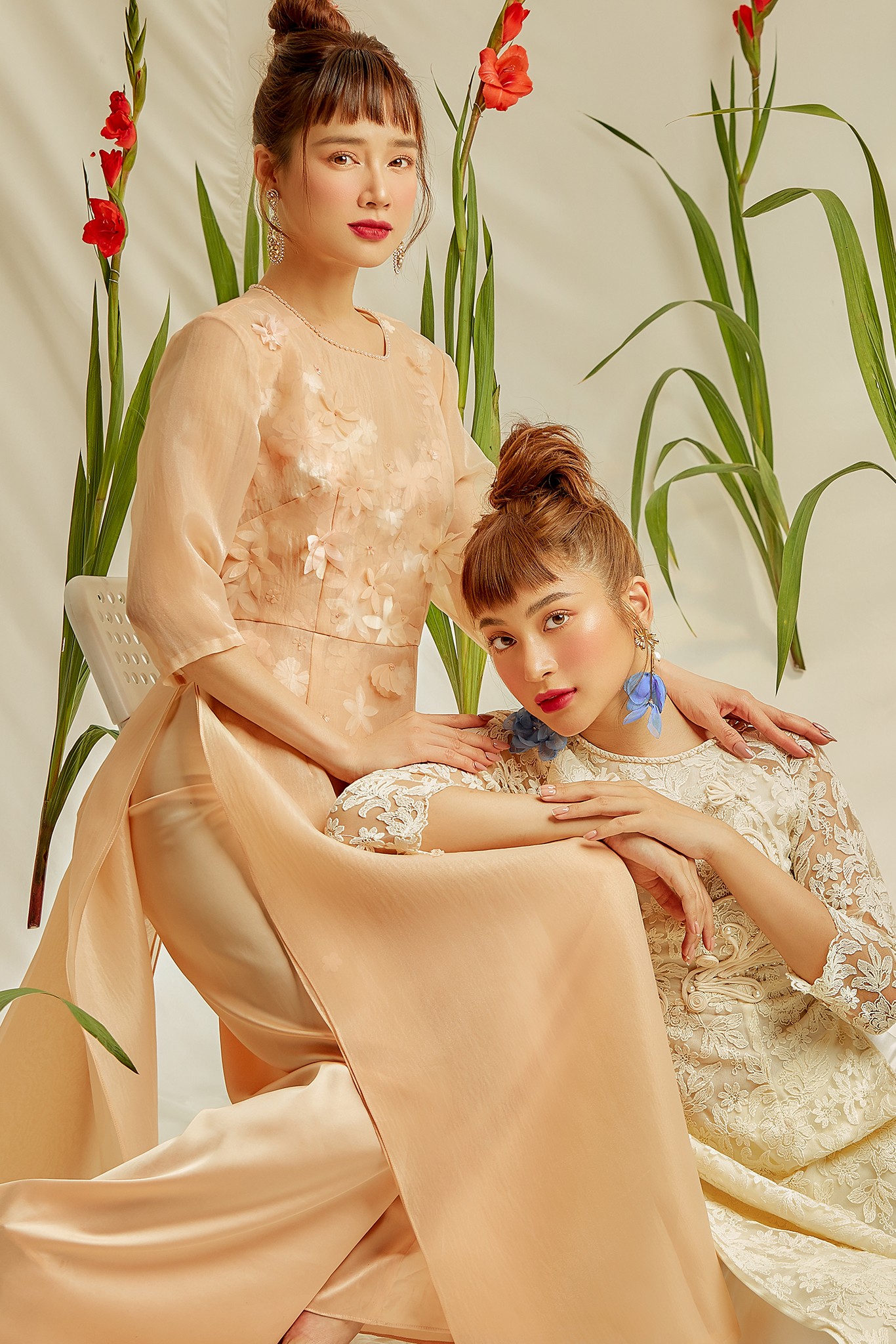 Áo dài cách tân Eva de Eva 21SADE010C