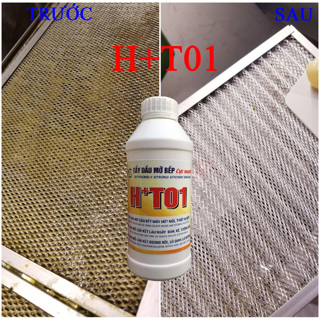 Tẩy dầu mỡ bếp H+T01 - Lọ 500ml