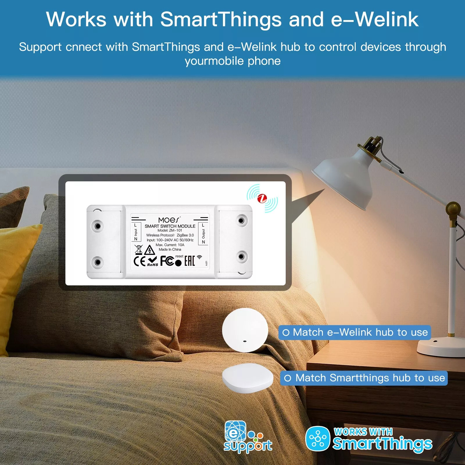 Công Tắc Zigbee Điều Khiển Từ Xa Tuya Basic