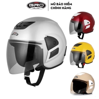 Mũ bảo hiểm 3 4 có kính GRO Honda V0 phong cách màu sắc trẻ trung cho cả thumbnail