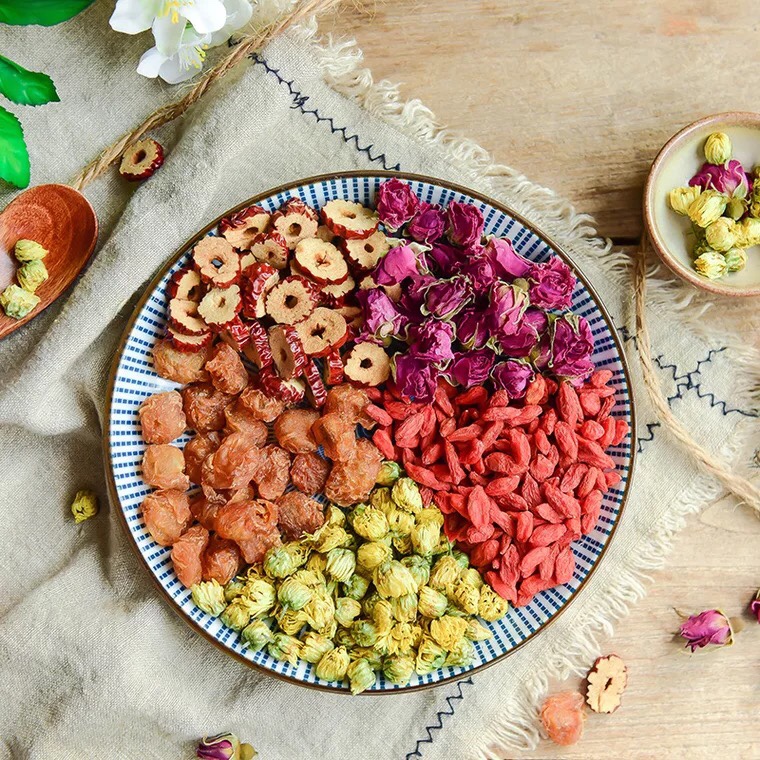 10 gói trà dưỡng nhan hoa hồng hoa cúc