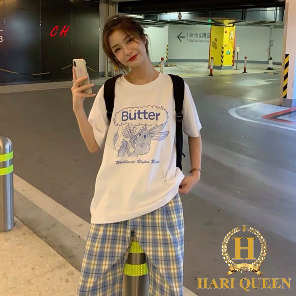 Sét áo Butter +quần kẻ xanh COH0620 1