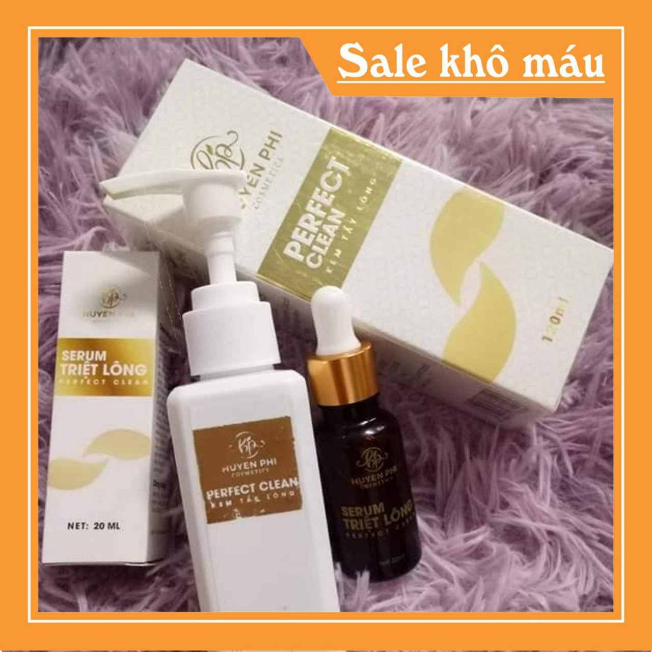 (Combo 1 kem tẩy lông tặng 1 serum triệt lông)Kem tẩy Lông Huyền Phi