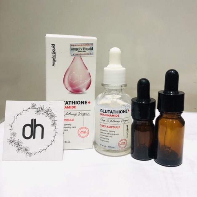 Huyết thanh trắng da Angel’s Liquid Glutathion Niacinamide 7Day Whitening Program 700V Ample mẫu mới