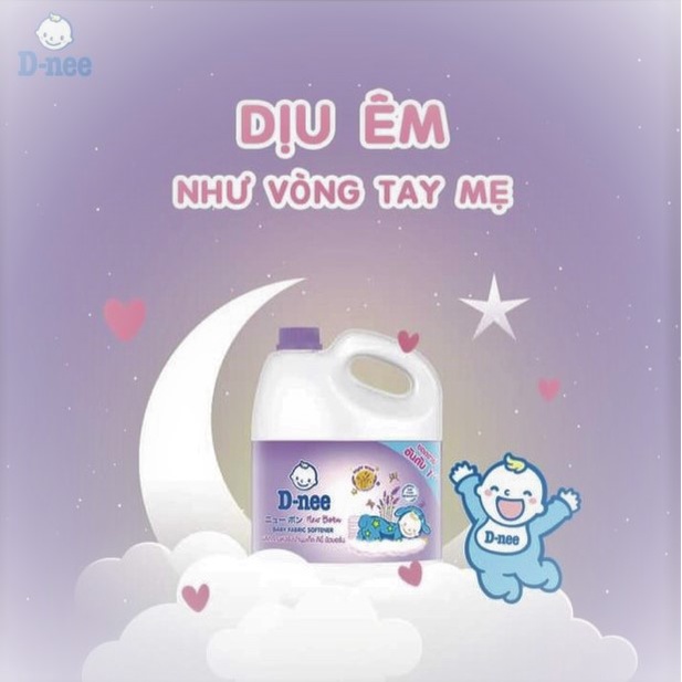 Nước xả Dnee can 2800ml  ( màu hồng / xanh lá / xanh dương / tím / trắng )