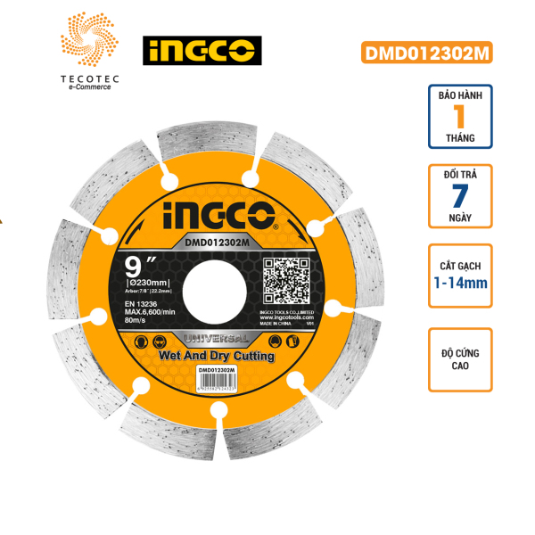 Đĩa cắt gạch khô INGCO DMD012302M [Chính hãng] [Bảo hành 1 tháng] [Có sẵn]