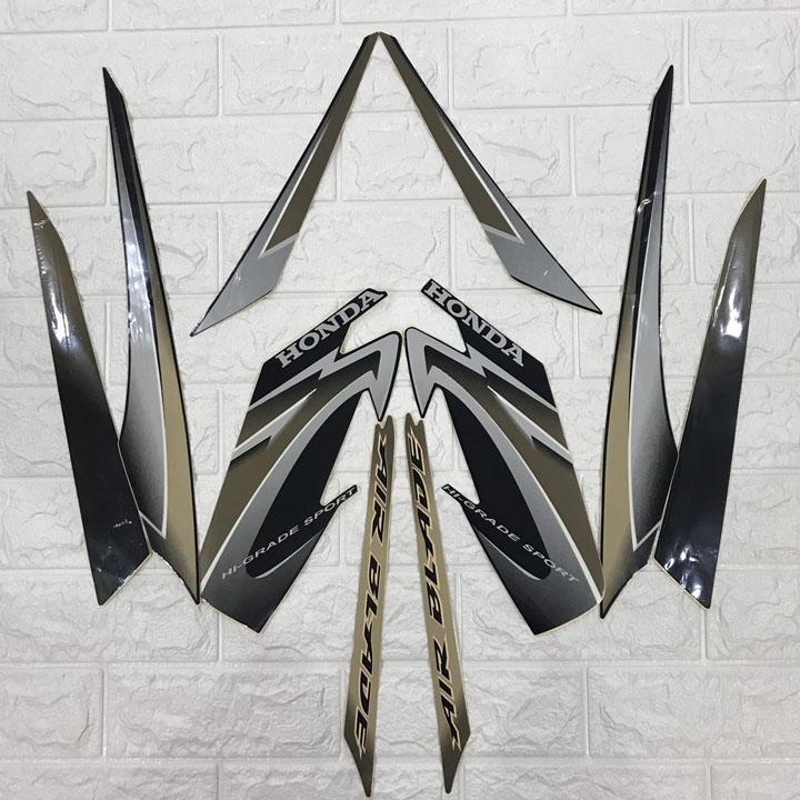 Bộ tem 3 lớp xe Airblade THÁI đời 2008-2009 - màu NÂU XÁM