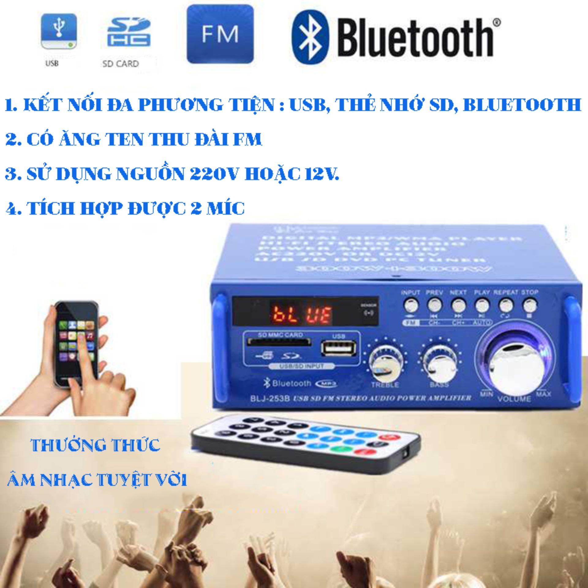 Âm Ly Mini, Amply Karaoke Kết Nối Bluetooth , Đa Chức Năng, Hàng Nhập Nguyên Chiếc, Bão Sale Giảm Ngay 50% TS33, Amply Karaoke - BH 1 đổi 1