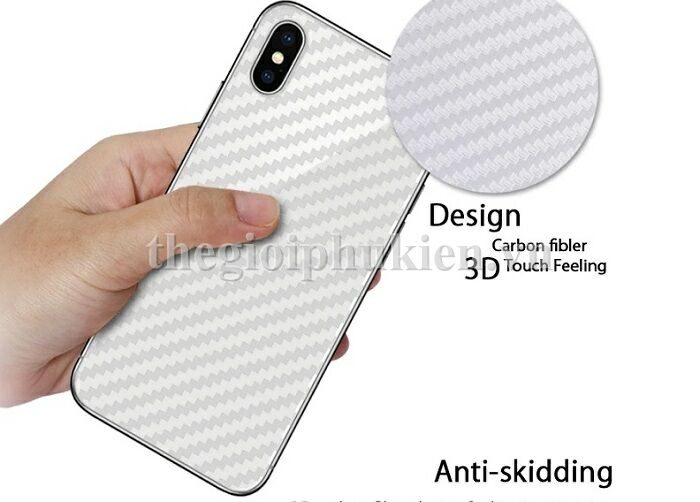 Miếng dán lưng vân Carbon, các bon iPhone XS Max