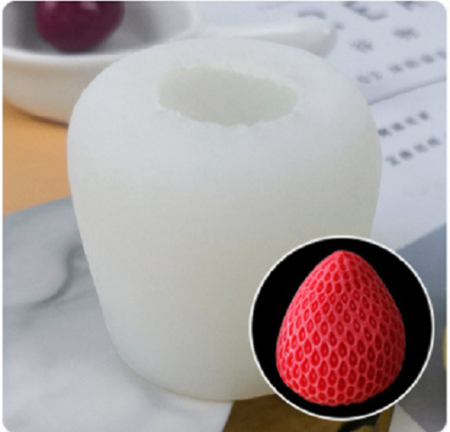 Khuôn silicon 4d làm rau câu làm bánh Quả Dâu Tây