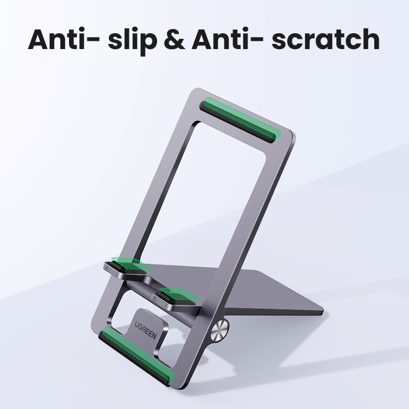 Ugreen Cell Phone Stand for Desk Adjustable Phone Holder Dock for iPhone 14 Plus/iPhone 15 14 Pro Max 13 12 Pro Max Xiaomi Foldable Mobile Phone Holder Stand