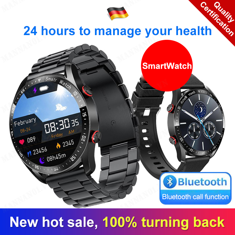 mannan01 Bluetooth call business smart watch Stainless steel strap