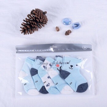 Set 5 đôi tất lưới cao cổ hình gấu cho bé T03