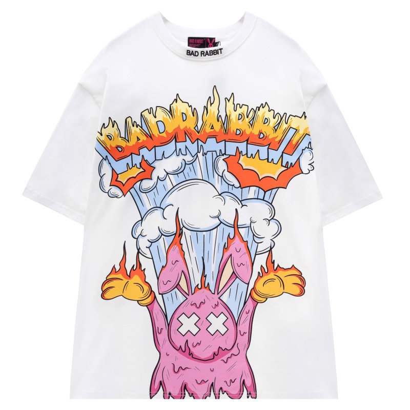 Áo thun unisex bad rabbit rabbit burn phông nam nữ 100% cotton - local brand chính hãng