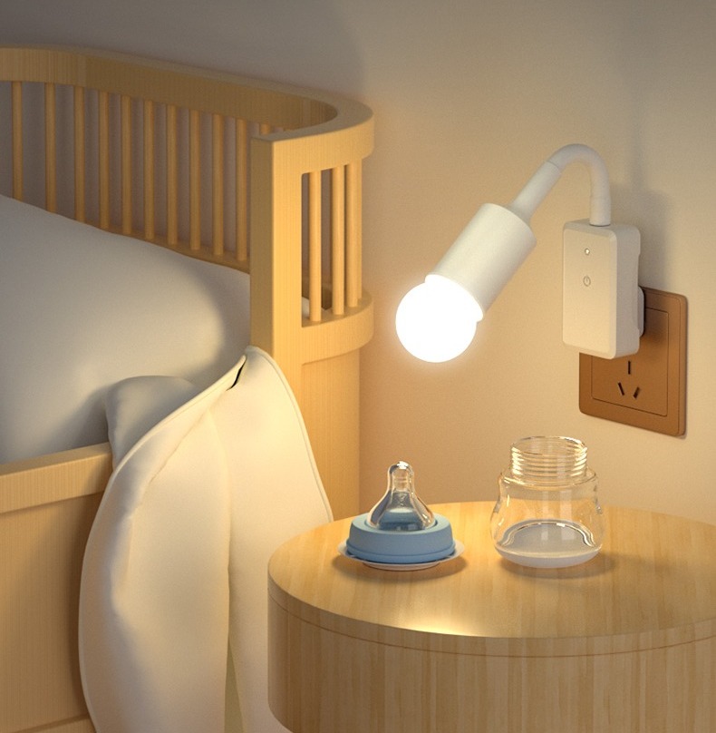 Đèn ngủ điều khiển từ xa 3 cấp độ sáng có chế độ hẹn giờ điều chỉnh 3 mức thời gian, thân đèn hỗ trợ thay đổi hướng chiếu sáng